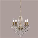 Luster Polished Brass & Transparent Clear Multi-Arm Chandelier R1107-03