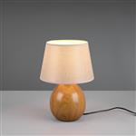 Luxor Wood Imitation And Fawn Large Table Lamp R50631035
