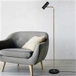 Marley Black And Brass Switched Floor Lamp 412400108
