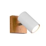 Marley Wall Or Ceiling White & Wood Spot Light 812400131