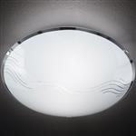 Nora Large White Glass Flush Ceiling Fitting 602100200