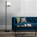 Pure Floor Lamp Black With Opal Glass 402000132