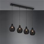 Sprout Black Rattan 4 Bar Pendant Fitting R31294002