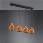 Sprout Natural Rattan Four Bar Pendant Fitting R31294036
