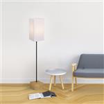 Woody Natural Wood And White Floor Lamp R40171030