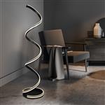 Nuria Matt Black LED Spiral Floor Lamp 426219132