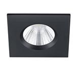 Zagros Square Matt Black IP65 LED Shower Light 650610132