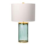 Aged Brass With Cream Shade Table Lamp QN-RENO-GREEN-AB