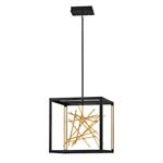 Black And Gilded Gold Dimmable LED Pendant QN-STYX-LED-P-BG
