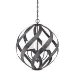 Black And Silver IP44 Rated Outdoor 5 Light Pendant QN-BLACKSMITH-5P-OBK
