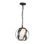 Black And Silver Outdoor IP44 rated Single Pendant QN-BLACKSMITH-P-OBK