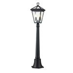 Black IP44 Rated 2 Light Outdoor Post Light QN-ALFORD-PLACE-4B-S-MB