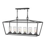 Black Outdoor IP44 Rated 6 Light Hanging Lantern QN-ALFORD-PLACE-6P-MB