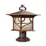 Distressed Copper Outdoor IP44 Rated Pedestal Lantern QN-MORRIS3 