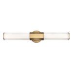Heritage Brass IP44 Rated Bathroom Dual LED Wall Light QN-FACET-LED2-HB-BATH