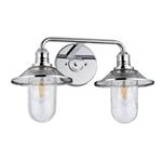 Polished Chrome IP44 Rated Double Wall Light QN-RIGBY2-BATH-PC