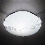 Nora Small White Glass Flush Ceiling Fitting 602100100