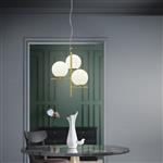 Pure Ceiling Pendant Brass with Opal Glass 302000308
