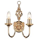 Classic 2 arm Wall Light French Gold CLA2WFG