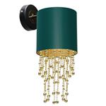 Almeria Single Green and Gold Wall Light MLP6448