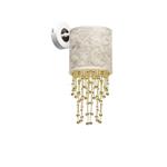 Almeria Single White and Gold Wall Light MLP6443