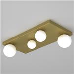 Bibione Gold 4-Light Rectangular Ceiling Fitting MLP8396