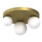 Bibione Round Gold Finish 3-Light Ceiling Fitting MLP8395
