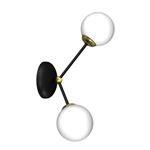 Joy Black and Gold Double Wall Light MLP7458