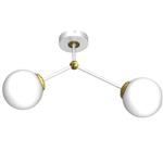 Joy Double White and Gold Ceiling Light MLP7463