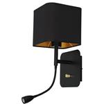Napoli Double Black and Gold Wall Light ML6366