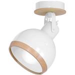 Orchard White and Wood Single Wall or Ceiling Light MLP8650