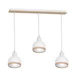 Orchard White and Wood Triple Pendant Bar MLP7044