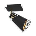 Rick Black And Gold Singular Wall And Ceiling Spotlight ML5565