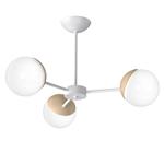 Sfera 3-Arm White and Wood Ceiling Fitting MLP5432