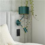 Verde Green and Gold Double Wall Light MLP7873
