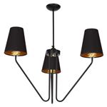 Victoria Black and Gold 3-Arm Ceiling Light MLP4912