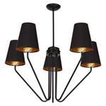 Victoria Black and Gold 5-Arm Ceiling Light MLP4913