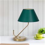Victoria Matt Brass and Green Table Lamp MLP4909