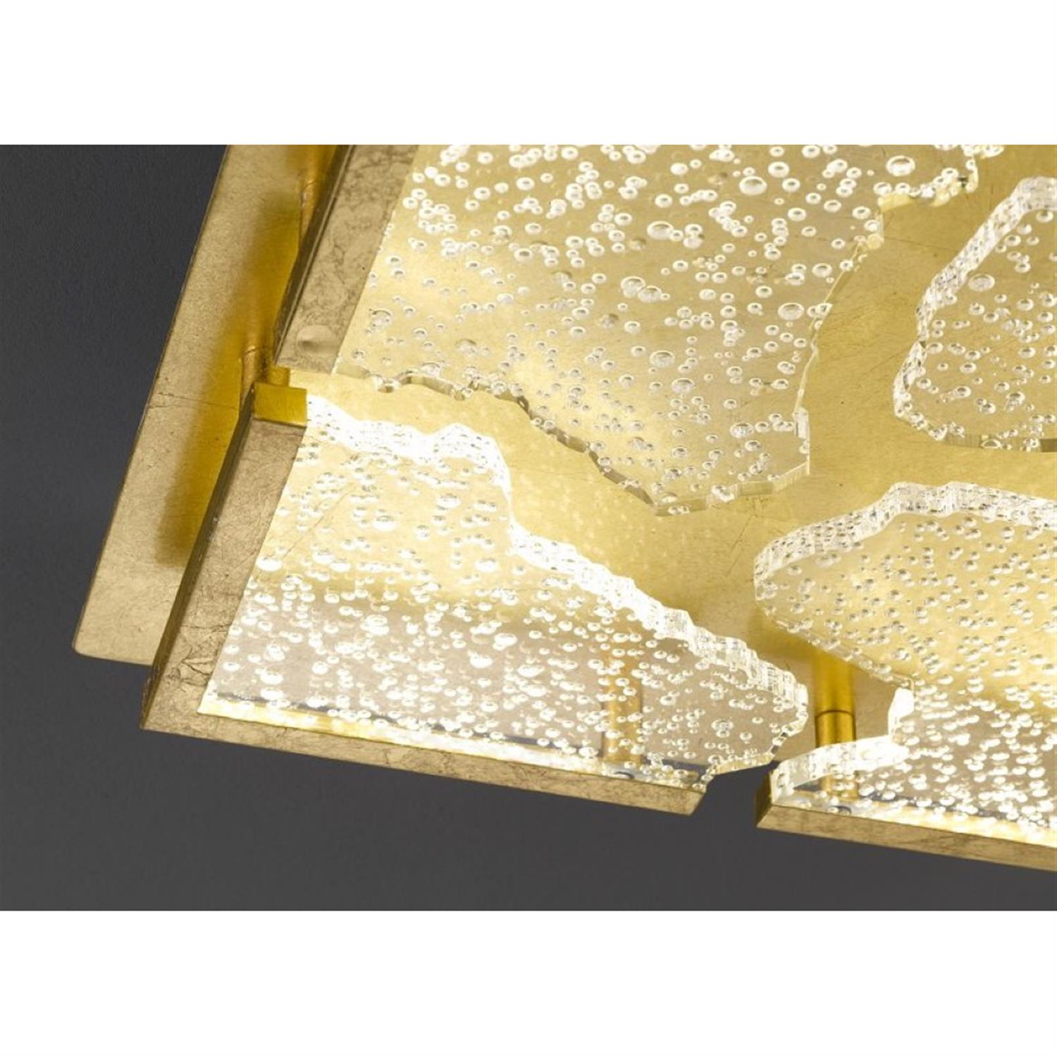 Felden LED Gold Coloured Flush Square Ceiling Light Fh1051 | The ...